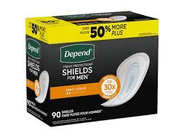 Depend Shields Incontinence Pads for Men, Light Absorbency, 90 Count 