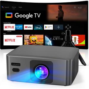 [Officially Licensed App] CeLunar Smart Mini Projector with WiFi and Bluetooth, 4K Support Home Theater, Compatible with NETFLIX/Prime Video/YouTube, Support iOS/Android/Windows, Indoor & Outdoor Use