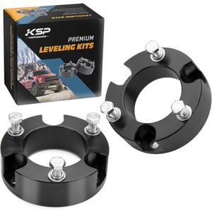 KSP 3" Front Leveling Lift Kits fit for Tacoma 2005-2023 4Runner 2003-2024 FJ Cruiser 2007-2015Forged 6061-T6 Aluminum Strut Spacers Raise Front 3inch on To-yo-ta Pickup(Package of 2pcs,Black)
