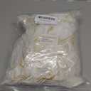 80 Gram, 2 yards Long Turkey Chandelle Feather Boa, Great for Party, Wedding, Halloween Costume, Christmas Tree Decoration (white w/gold tinsel color)