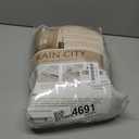 RAIN CITY Pinch Pleat Curtains 84 Inches Long 2 Panels Set, Elegant Pleated Viral Linen Curtain for Living Room, Boho Natural Ivory Semi Sheer Drapes for Bedroom 42x84 Back Tab with Hooks