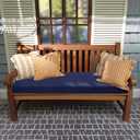 Favoyard Outdoor Bench Cushion 42 x 16 Inch Rainproof Patio Furniture Cushions 3-Year Color Fastness Garden Settee Porch Pads with Ties, Blue