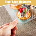 20 Pack Plastic Cupcake Containers, 4 Compartment Cupcake Carrier, Clear Cupcakes Boxes Holders with Lids, 4 Cavity Stackable Disposable Cupcakes Carriers for Muffins Storage