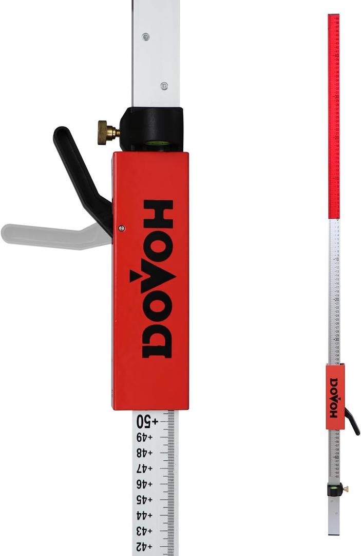 Grade Rod for Laser Level, with Quick-Release Slider for Laser Receiver, 7.9ft/2.4m Adjustable Aluminum Laser Level Stick, DP2400