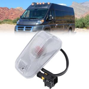 1PCS Cab Roof Marker Light Top Roof Clearance Running Light Compatible with 2014-2023 Dodge Ram ProMaster 1500 2500 3500 Replace# 926-109 68232473AA/AB/AC/AD (Clear Lens Amber Halogen Lamp)