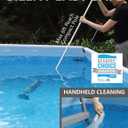 KOKIDO Cordless Handheld Pool Vacuum for Above Ground Pool, with 6ft Pole and 2 Vac Brush Heads, Ideal for Spot Cleaning Small Inground Pool Spa up to 20ft, Rechargeable, 60min, Sand and Light Debris