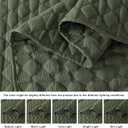 WDCOZY Olive Green Oversized California Cal King Size Quilt Bedding Set with 2 Pillow Shams, Lightweight Soft Bedspread Coverlet Bed Cover for All Season, 3 Pieces, 118x106 inches