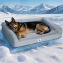 Cooling Dog Bed with PCM, Instant Chill Pet Sofa for Large, Indoor Outdoor