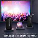 Ortizan Portable Bluetooth Speaker (1nd Gen), IPX7 Waterproof, Wireless, Big Sound and Deep Bass, TWS Pairing, 30Hrs of Playtime, for Home/Party/Outdoor/Beach, Birthday Gifts for Men Women - Black