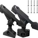LBW Fishing Rod Holders for Boat Adjustable Kayak Rod Holder Side Deck Mount Rod Holder Boat Fishing Pole Holders 2 Pack