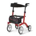 Medline European Style Lightweight Rollator with Backrest Strong, Comfortable, Maneuverable Support & 300 lbs. Weight Capacity for Greater Freedom & Mobility