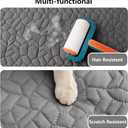 Waterproof Couch Cover for Dogs Washable, Anti-Slip Back Dog Bed Blanket Pet Chair Sofa Furniture Protector(52x82 Inches, Dark Grey)