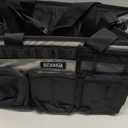 Wearable Cleaning Caddy Bag, Cleaning Caddy Supplies Organizer with Handle & Shoulder Straps for Housekeepers, Under Sink & Car Cleaning Tool Organizers with 4 Foldable Divider (DarkGrey)