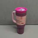 Owala Stainless Steel Triple Layer Insulated Travel Tumbler with Spill Resistant Lid, Straw, and Carry Handle, BPA Free, 40 oz, Dusty Pink