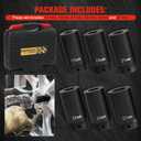 6 Pack 1/2" Crank Bolt Socket Set,17MM, 19MM, 21MM, 22MM, 24MM 27MM, Harmonic Balancer Socket Set, 3 Times Momentum Power of Standard Impact Socket Set,Crank Bolt Removal Tool