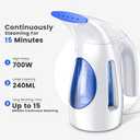 HiLIFE Steamer for Clothes, Portable Handheld Design, 240ml Big Capacity, 700W, Strong Penetrating Steam, Removes Wrinkle, for Home, Office(ONLY FOR 120V) (Blue)