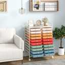 20 Drawers Rolling Storage Cart Studio Organizer