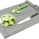 Noodle Board Stove Cover Wood Stove Top Covers Stove Burner Covers with Handles,Counter Space Top Covers for Gas Burners and Electric Stove,Gray(3022)