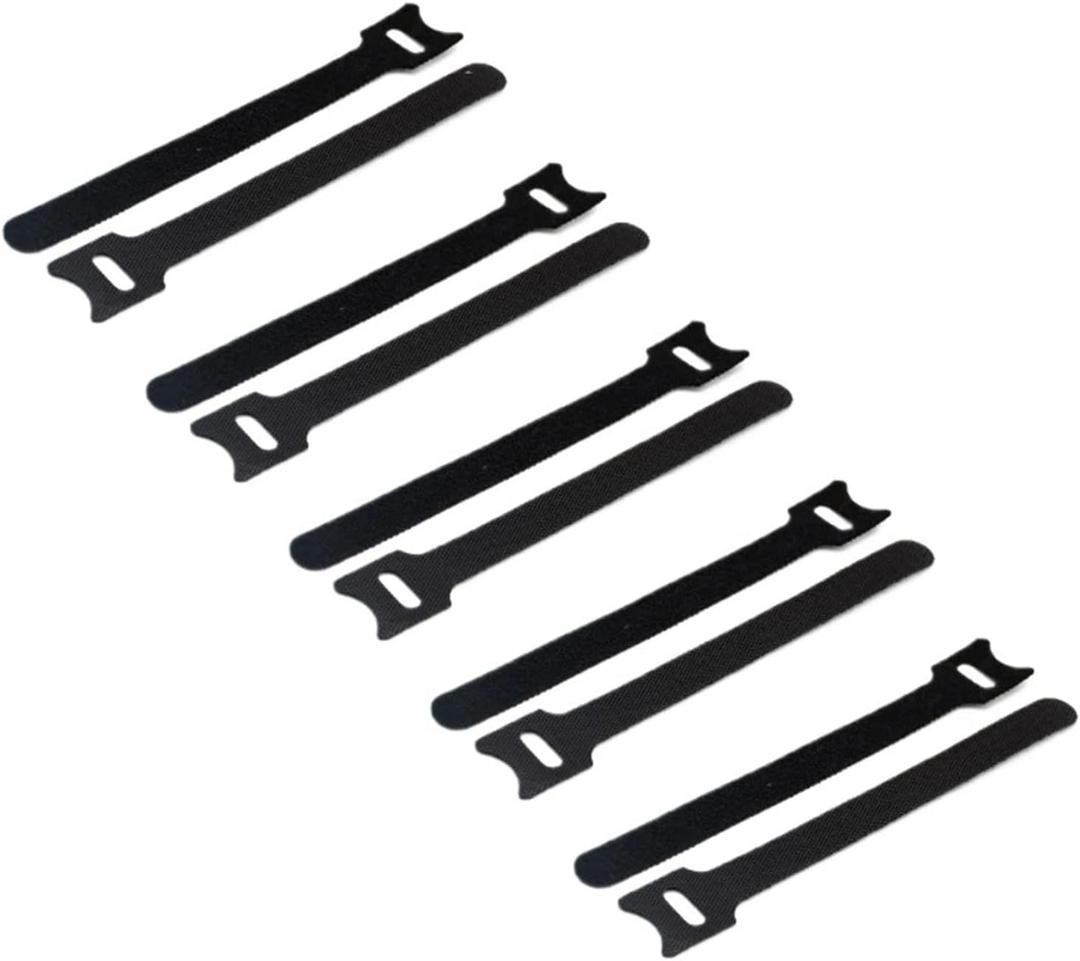 Zip Ties 20/60/100pcs Releasable Soft Nylon Strap Reusable Cable Ties Organizer Tool Velcro Self-Adhesive Tapes For Home(Black,60pcs)