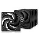 ARCTIC P12 PWM PST (5 Pack) - PC Fans, 120mm Case Fan, PWM Sharing Technology (PST), Pressure-optimised, Quiet Motor, Computer, 2001800 RPM (0 RPM <5%) - Black