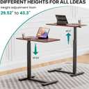 OLIXIS Bedside Table, Mobile Standing Desk, Rolling Desk for Apartment, 27"D x 15"W x 43"H
