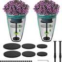 Adjustable Height Plant Risers for Pots Indoor & Outdoor 2 PCS , 12-21" Height, 6/8/10" Base - Iron Rise Plant Fillers Risers for Tall, Square, Round, Tapered Planters