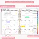 5 x 2026 Appointment Book, 30 Minutes-Hourly, Weekly  Monthly Calendar Planner 2026, Jan 2026 - Dec 2026, 6.2'' x 8.4'', 2026 Daily Planner with Tabs Pocket, Flexible Cover, Great for Office, Home, School (Pink)