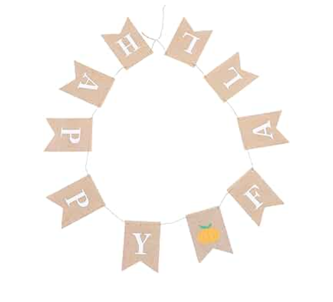 STOBAZA Unique Thanksgiving Banner Decor Linen Pumpkin Swirls Elegant Home Adornment Fine Craftsmanship