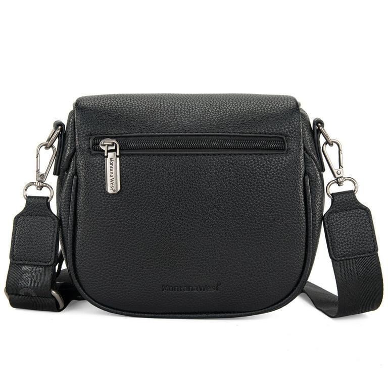 Montana West Crossbody Bags Bum Bag for Women Large Sling Bag with Adjustable Strap and Coin Purse, Black
 8.5x7.5x3.5