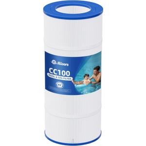 CC100 Pool Filter Cartridge, Compatible with CC100, Clean & Clear CCRP100, R173215, Predator-100, Posi-Clear PXCRP 100, PAP100, C-9410,FC-0686, 100 Sq. Ft, Heavy Duty 5 Oz+ Trilobal Fabric