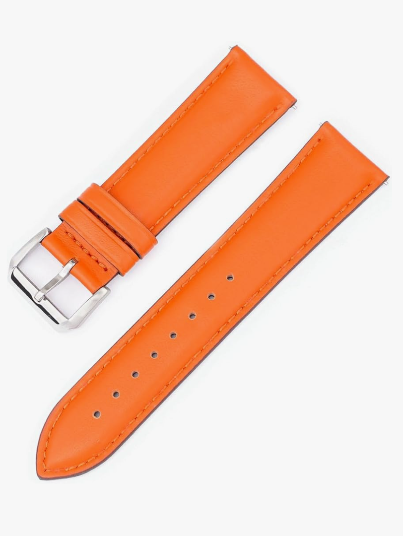 Quick Release 22mm Leather Watch Straps With Buckle, 22mm Watch Band Straps - Multiple Colors