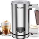 Milk Frother, 4 in 1 Milk Frother and Steamer with Two Whisks, Frothing Whisk and Heating Whisk, Automatic Warm and Cold Foam Maker for Coffee Latte Cappuccino Macchiato Hot Chocolate Matcha