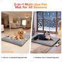 Dog Heating Pad with Washable Cover, Soft Plush Pet Heating Pad with 9 Adjustable Temperature, Timer, Chew-Resistant Cord, Waterproof Electric Heated Pet Bed Mat for Dogs and Cats Indoor