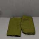 BGment Short Green Linen Curtains for Kitchen Windows 40 Inch Length 2 Panels - Light Filtering Drapes Country Privacy for Bedroom/Farmhouse/Laundry Decor Rod Pocket and Back Tab, 42 Inch Wide