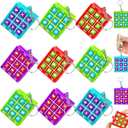 24 Pack Tic Tac Toe Games Birthday Party Favors Goodie Bags Easter Basket Stuffers for Teens Boys Girls Tic Tac Toe Keychain Classroom Exchange Gifts School Prizes, Easter Egg Hunt Pinata Filler