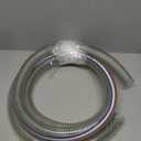 Heavy-Duty Steel Wire Flexible Tubing PVC High Pressure Drain Hose Tube Pond Tubing Clear Wire Reinforced for Pond Bilge Pump, Garden Pool Vacuum Suction Hose 2 Pack