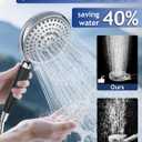 Filtered Shower Head with Handheld, High Pressure 9 Spray Setting Showerhead with Filters, Filter Hard Water with Hose, Remove Chlorine, Power Wash Clean Tub (Chrome & Black)