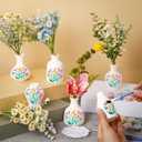 Fuyoooo 6 Sets Paint Your Own Vases Unpainted White Vases Ceramic Painting Kit for Adults with Paint Brushes, Underglaze Paints and Palettes for Christmas Birthday Party Activity Gift Art DIY Supplies