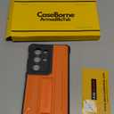 CaseBorne V Compatible with Samsung Galaxy S24 Ultra Case - [Extremely Rugged] [Military Grade 5-Layer Construction] with Built-in Stand - Orange/Gray
