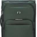 DELSEY PARIS Sky Max 2.0 Softside Expandable Luggage with Spinner Wheels, Green, Checked-Large, 28 Inch