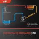 A-Premium A/C Suction Hose & Discharge Line Hose Assembly Compatible with Ford Fusion 2010-2012 & Mercury Milan 2010-2011, V6 3.0L