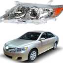 waltyotur Driver Side Headlight Assembly Replacement for Camry 2010 2011 Left Side Headlight TO2502191 81150-06500