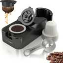 Savepod Coffee Pod Maker Lite Reusable Pod Maker Kit Includes Universal Ring, Stainless Steel Scoop, 50 Compostable Filters & Manual PodMaker for Keurig Coffee Maker, Easy Daily Coffee Refill