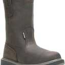 Wolverine Men's Floorhand Waterproof 10" Steel Toe Work Boot, Dark Brown, 11.5 W US