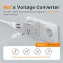 TESSAN All European Italy Travel Plug Adapter Kit, International Detachable with 3 Outlet 3 USB Charger (1 USB C), Type C/E/F/L EU Power Adaptor, US to France Germany Spain Greece Iceland
