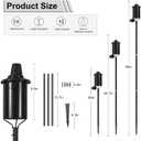 6 Pack Metal Citronella Torches, Torches Garden for Outside 60 inch Flickering Flame Citronella Outdoor Light Torch,Metal Torches for Outside, Camping Patio Pathway Table Torch(Jet Black)