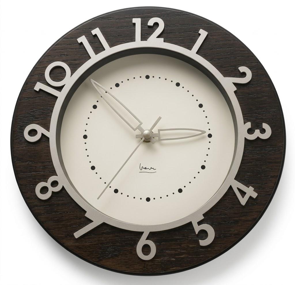 Target Wall Clock - Metal Numbers on Wood Grain Surface - 10" Diameter