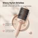 AIMIKE Round Hair Brush, 2.1 inch Nano Ion Thermal Ceramic Tech, Large Round Brush for Blow Drying & Styling, Maximum Volume and Shine, Barrel 2.1 inch, for Thick Curly Hair, Unisex