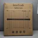 InnoTruth 29-39.6Baby Gate for Stairs & Doorways,30" Tall Dog Gate for Pets,Dual-Lock Safety and One Hand Opening Design,Pet Gate for Hallways,Outdoors,Wall-Friendly Pressure Mounted, Pure Black