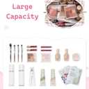 Narwey Birthday Gifts for Teen Girls Kids Women Personalized Initial Checkered Makeup Bag Pink Monogram Cosmetic Bag Trendy Stuff 6 8 10 11 12 13 14 16 18 Years Old Travel Toiletry Bag (Dusty Rose G)